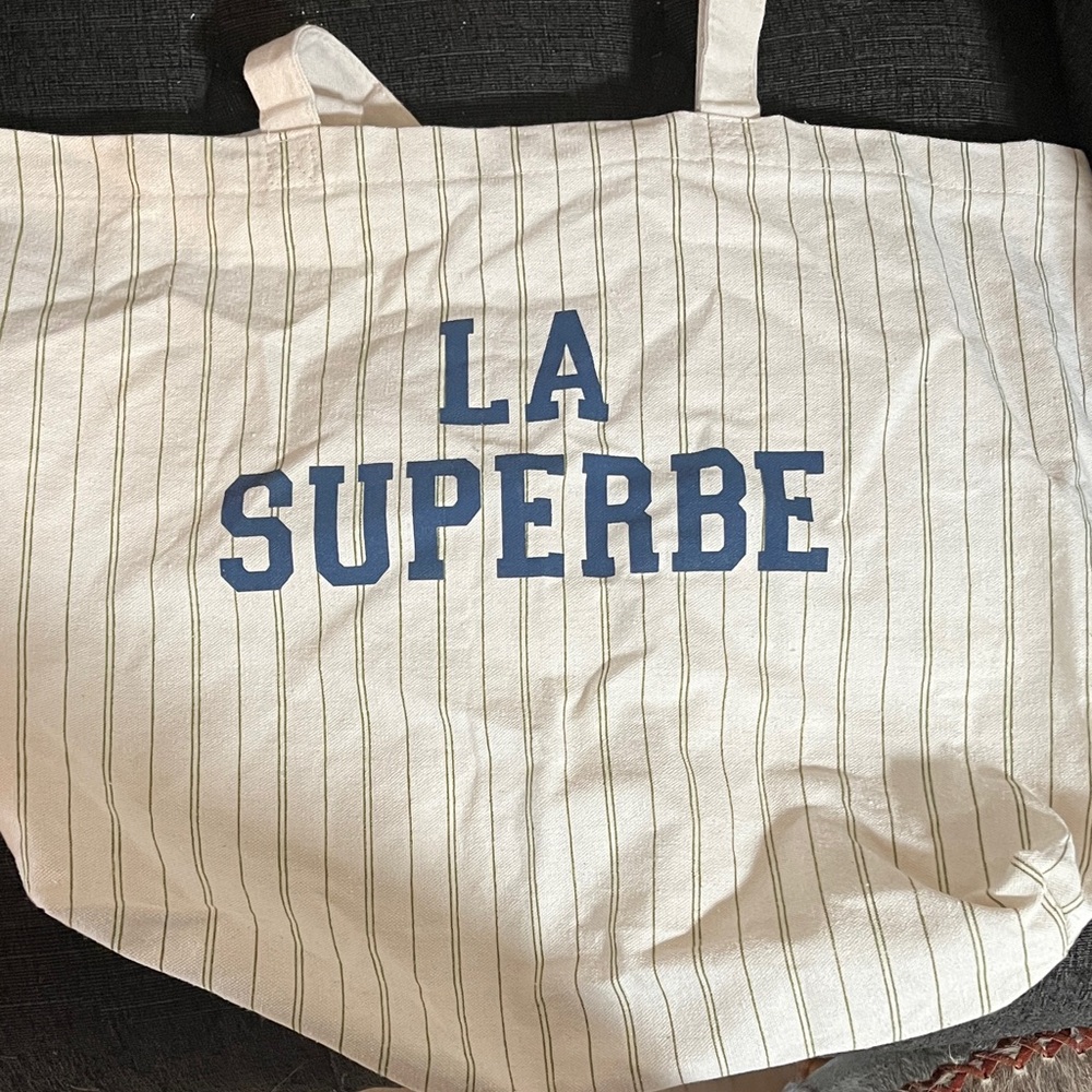 Sezane Striped Tote Bag La Superbe